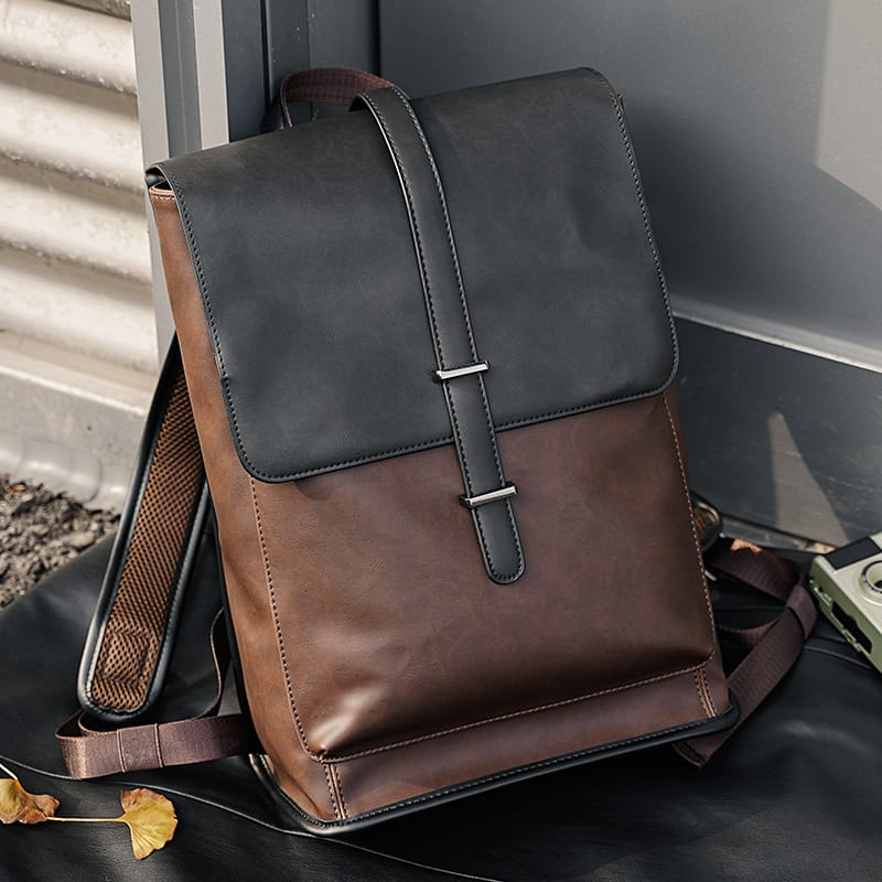 Etonweag Korean-Style Checkered Flap Backpack